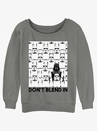 Starwars - Slchy - Darth Vader Don't Blend In Girls Slouchy Sweatshirt