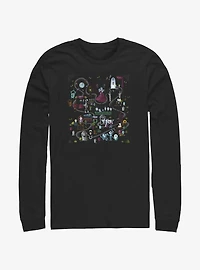 Disney The Haunted Mansion Mansion Map Long-Sleeve T-Shirt