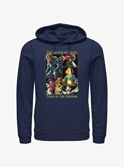 Nintendo Zelda Tears of the Kingdom Character Lineup Hoodie