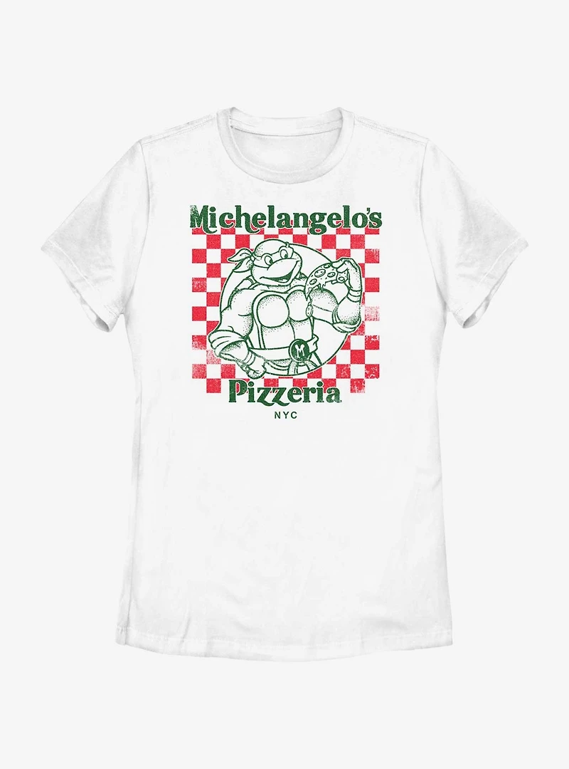 Teenage Mutant Ninja Turtles Mikey's Pizza Womens T-Shirt