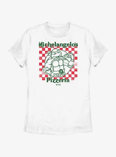 Teenage Mutant Ninja Turtles Mikey's Pizza Womens T-Shirt