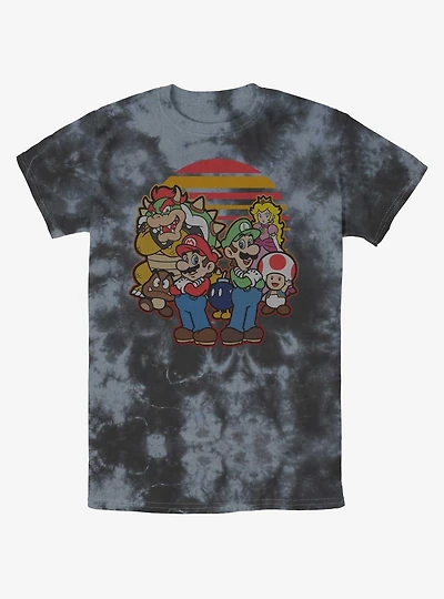 Nintendo Mario And Friends Tie-Dye T-Shirt
