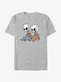 The Simpsons Skeleton Bart And Lisa T-Shirt