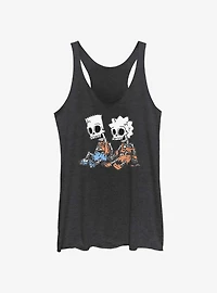 The Simpsons Skeleton Bart And Lisa Womens Tank Top