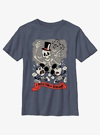 Disney Mickey Mouse A Skele-Ton of Screams Youth T-Shirt