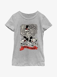 Disney Mickey Mouse A Skele-Ton of Screams Youth Girls T-Shirt