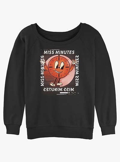 Marvel Loki Glitch Miss Minutes Girls Slouchy Sweatshirt