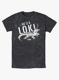 Marvel Loki Alligator Loki He's A Loki Mineral Wash T-Shirt