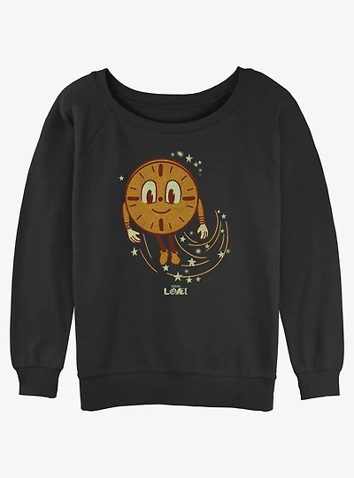 Marvel Loki Miss Minutes Girls Slouchy Sweatshirt