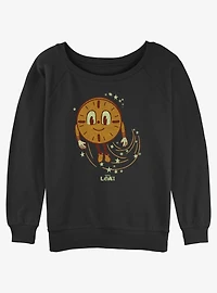 Marvel Loki Miss Minutes Girls Slouchy Sweatshirt