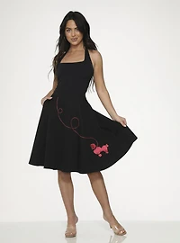 Black Hot Pink Poodle Skirt