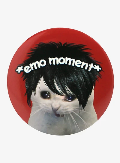 Emo Moment Cat Button