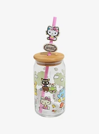 Hello Kitty And Friends Flower Crowns Glass Cup