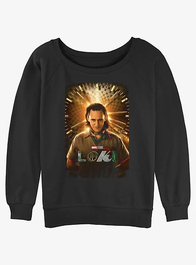 Marvel Loki Arc Poster Womens Slouchy Sweatshirt