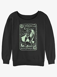 Marvel Loki Collector Card Womens Slouchy Sweatshirt