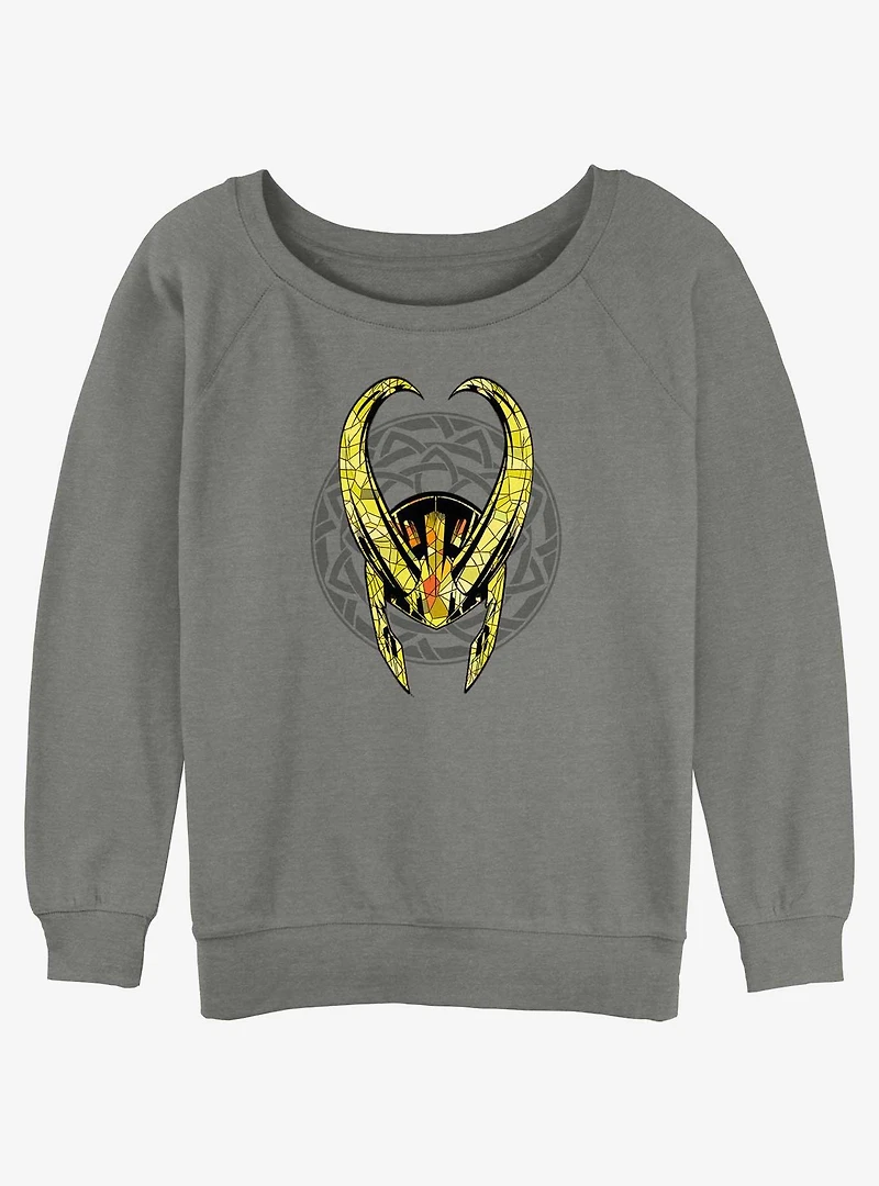 Marvel Loki Steel Balaclava Womens Slouchy Sweatshirt