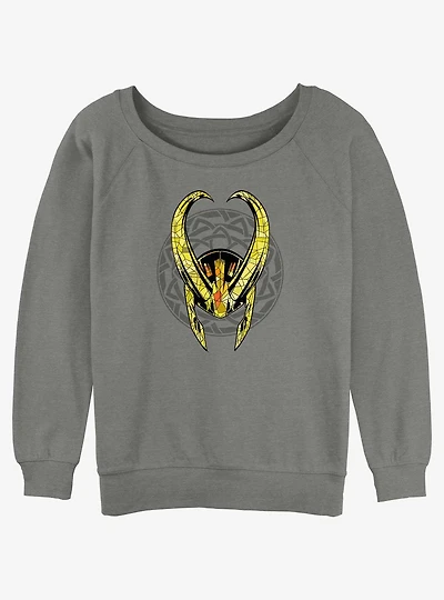 Marvel Loki Steel Balaclava Womens Slouchy Sweatshirt