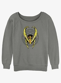 Marvel Loki Steel Balaclava Womens Slouchy Sweatshirt