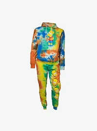 The Simpsons Bart Squishee Face Tie-Dye Hoodie & Jogger Sweatpants Set