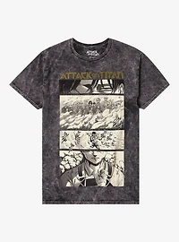 Attack On Titan Levi Last Chapter Manga Dark Wash T-Shirt