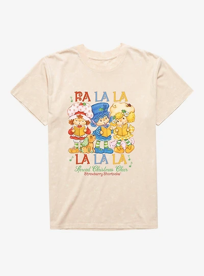 Strawberry Shortcake Spread Christmas Cheer Mineral Wash T-Shirt