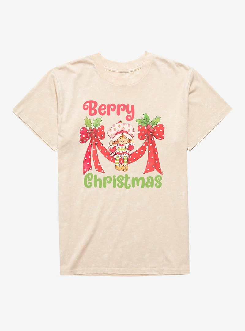 Strawberry Shortcake Berry Christmas Mineral Wash T-Shirt
