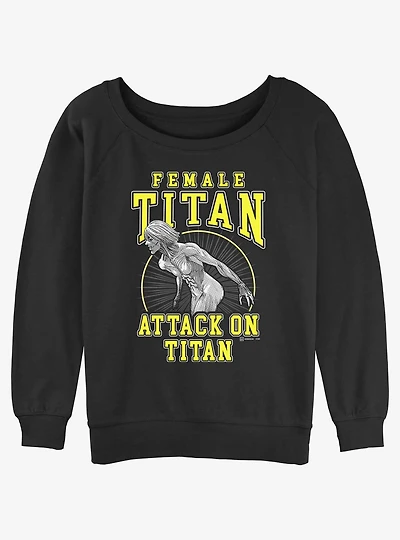 Attack on Titan Female Titan Annie Girls Slouchy Sweatshirt