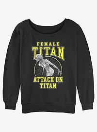Attack on Titan Female Titan Annie Girls Slouchy Sweatshirt