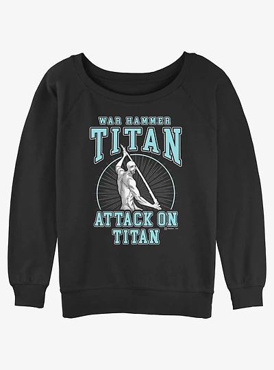 Attack on Titan War Hammer Titan Lara Tybur Girls Slouchy Sweatshirt