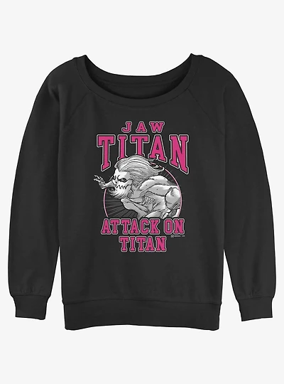 Attack on Titan Jaw Titan Falco Girls Slouchy Sweatshirt