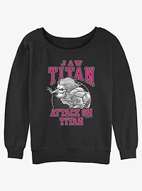 Attack on Titan Jaw Titan Falco Girls Slouchy Sweatshirt