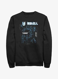 Attack on Titan Maneuver Gear Blueprint Sweatshirt
