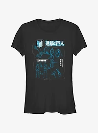 Attack on Titan Maneuver Gear Blueprint Girls T-Shirt