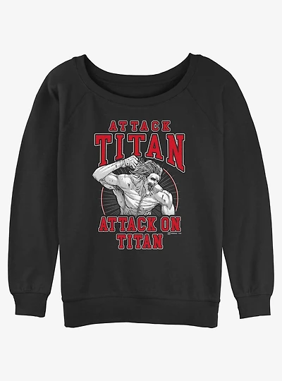 Attack on Titan Attack Titan Eren Girls Slouchy Sweatshirt