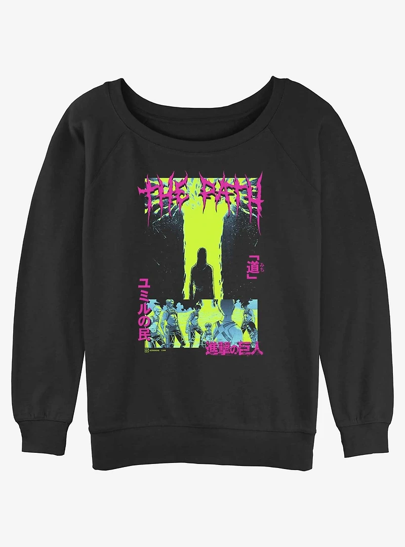 Attack on Titan The Path Poster Womens Slouchy Sweatshirt