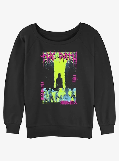 Attack on Titan The Path Poster Womens Slouchy Sweatshirt