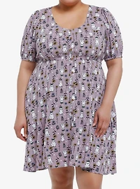 Thorn & Fable Ghost Sunflower Babydoll Dress Plus Size