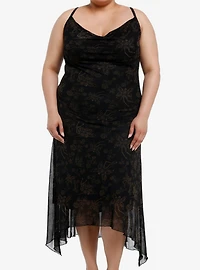Thorn & Fable Skeleton Fairy Hanky Hem Maxi Slip Dress Plus Size