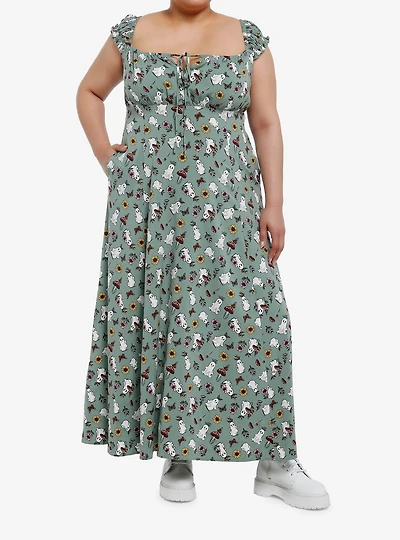 Thorn & Fable Mushroom Ghost Empire Maxi Dress Plus Size