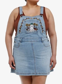 Thorn & Fable Mushroom Ghost Floral Denim Skirtall Plus Size