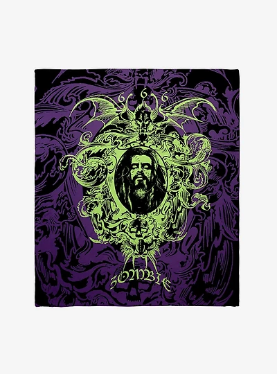 Rob Zombie Filigree Throw Blanket