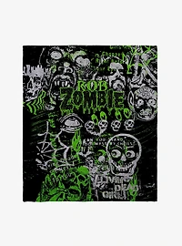 Rob Zombie Graffiti Art Throw Blanket