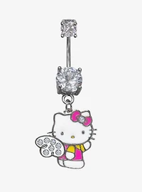 Steel Hello Kitty Angel Navel Barbell