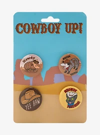 Cowbody Up Western Animals Button Set