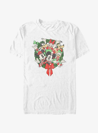 Disney Mickey Mouse & Friends Holiday Wreath T-Shirt