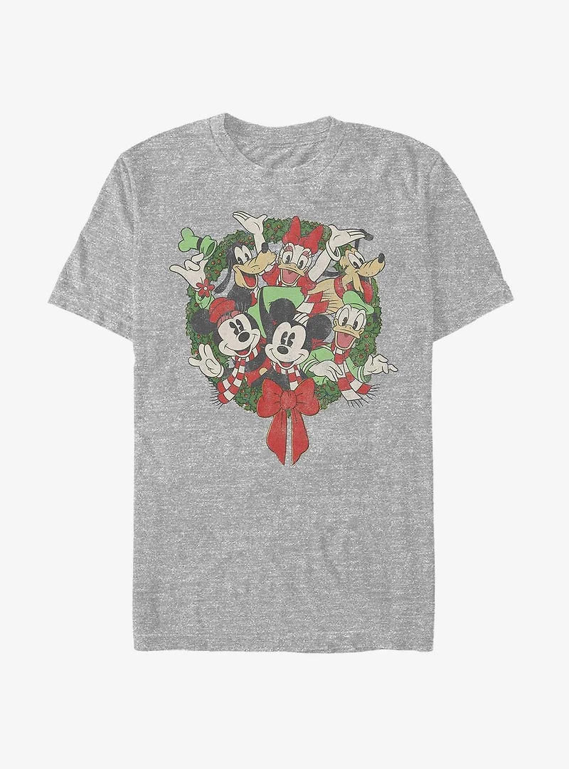 Disney Mickey Mouse & Friends Holiday Wreath T-Shirt