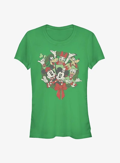 Disney Mickey Mouse & Friends Holiday Wreath Girls T-Shirt