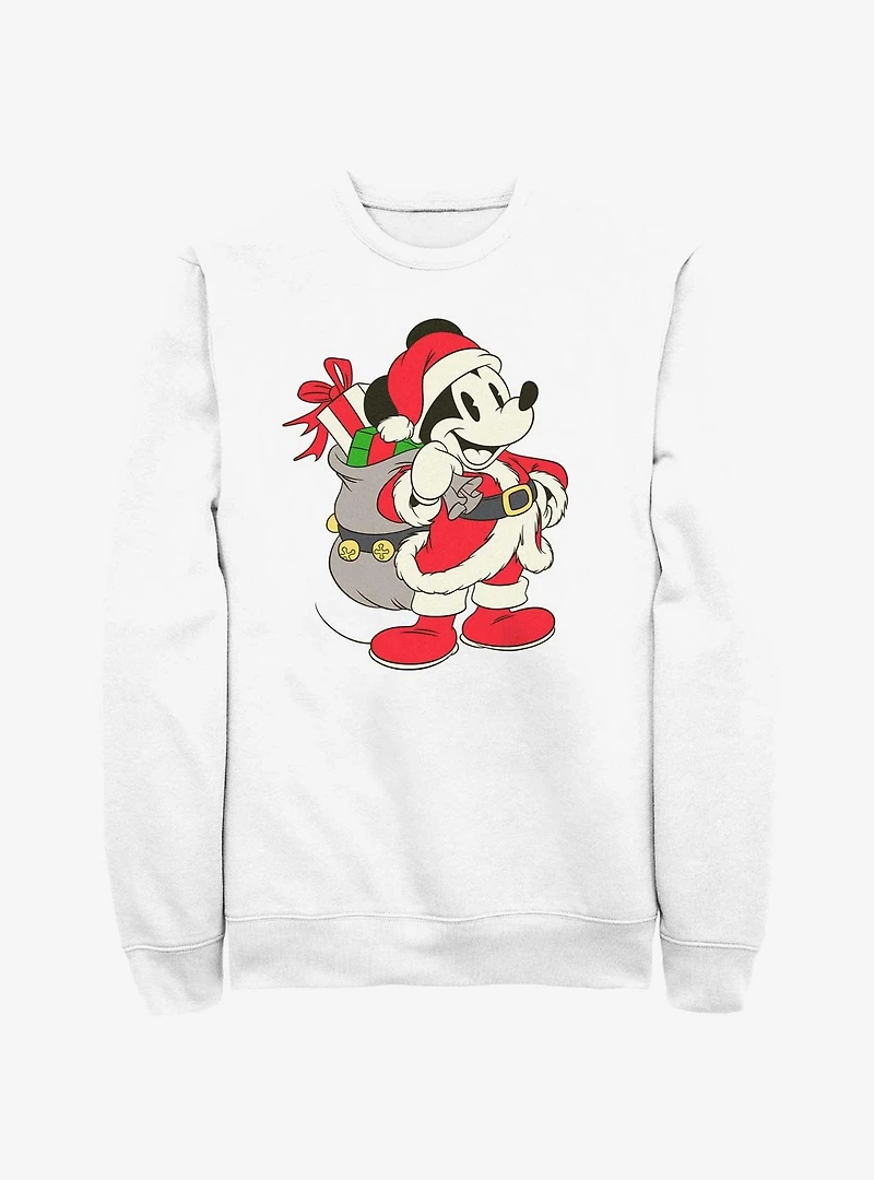 Disney Mickey Mouse Santa Claus Ready To Go Sweatshirt