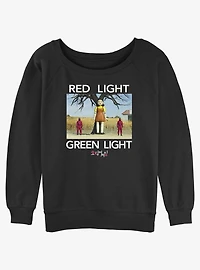 Squid Game Red Light Green Light Girls Slouchy Sweatshirt