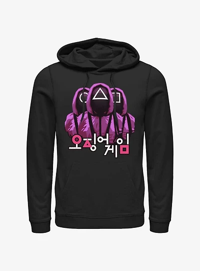 Squid Game Three Pink Soldiers Hoodie